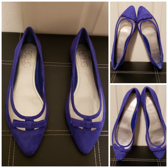 BCBG Paris Shoes - BCBG Paris Suede Bow Vamp Pointed Shoe